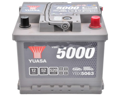 Акумулятор автомобільний Yuasa 12V 52Ah Silver High Performance Battery (YBX5063)