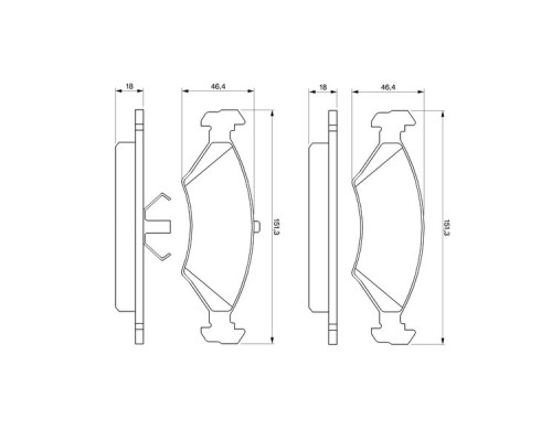 Гальмівні колодки Bosch 0 986 466 402