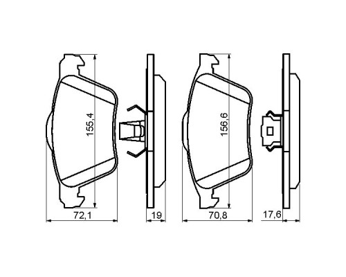 Гальмівні колодки Bosch 0 986 494 158