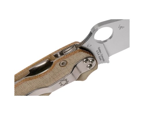 Ніж Spyderco Para Military 2 Brown Micarta CPM Cru-Wear (C81MPCW2)