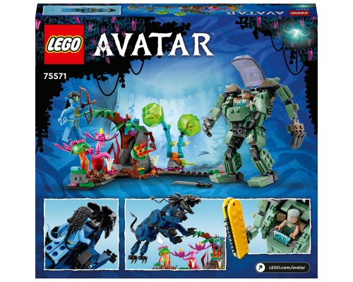 Конструктор LEGO Avatar Нейтірі та Танатор проти Куарітча у скафандрі УМП 560 деталей (75571)
