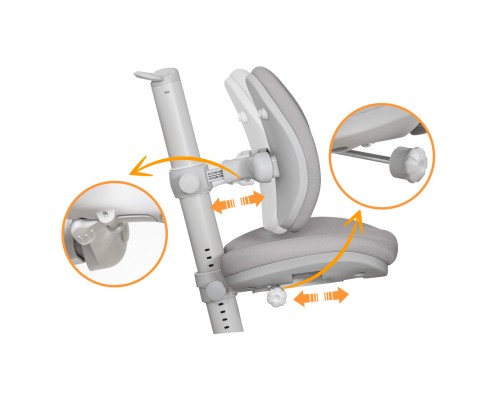 Дитяче крісло Mealux Ortoback Duo Plus Grey (Y-510 G Plus)