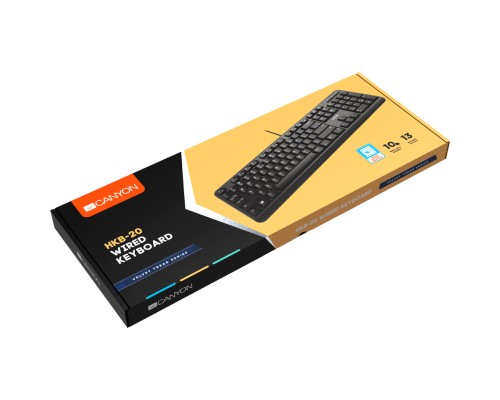 Клавіатура Canyon HKB-20 USB Black (CNS-HKB02-RU)