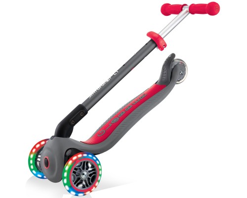 Самокат Globber Primo Foldable Lights сіро-червоний (432-120-2)