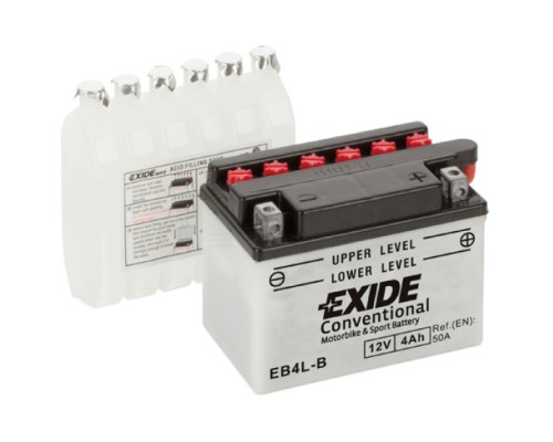 Акумулятор автомобільний EXIDE CONVENTIONAL 4Ah Ев (-/+) (50EN) (EB4L-B)