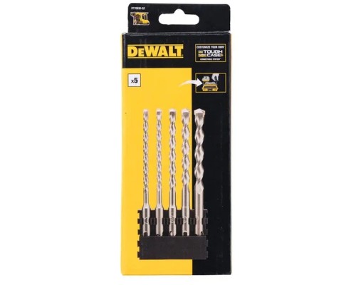Набір бурів DeWALT в касеті для Tough Case, SDS Plus, L=160 мм., d = 6 мм (2шт),8,10,12 мм, 6 шт (DT70836)