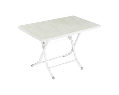 Стіл садовий Irak Plastik складаний 70х115 см білий (4598)