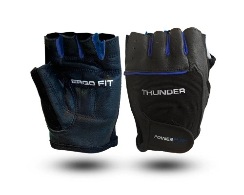 Рукавички для фітнесу PowerPlay 9058 Thunder чорно-сині M (PP_9058_M_Thunder)