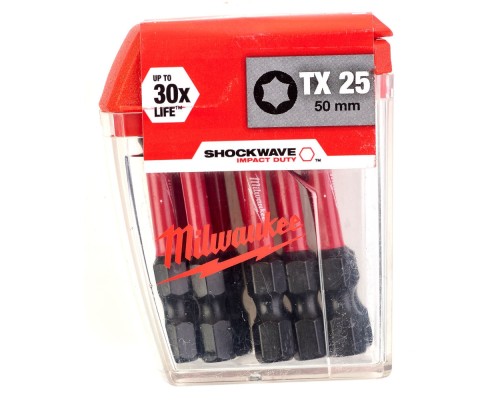 Набір біт Milwaukee SHOCKWAVE, TX25, 50мм, 10шт (4932430882)