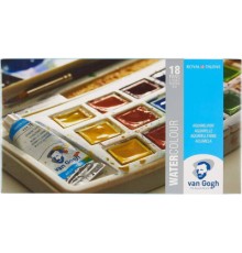 Акварельні фарби Van Gogh 18 кювет+2*10 мл (Біла, Сірий пейна) Royal Talens (8712079048877)