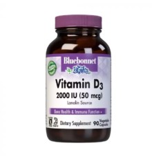 Вітамінно-мінеральний комплекс Bluebonnet Nutrition Вітамін D3 2000IU, 180 вегетаріанських капсул (BLB0315)