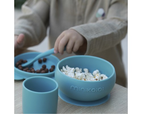 Набір дитячого посуду MinikOiOi BLW Set I - Powder Grey (101070052)