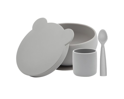 Набір дитячого посуду MinikOiOi BLW Set I - Powder Grey (101070052)