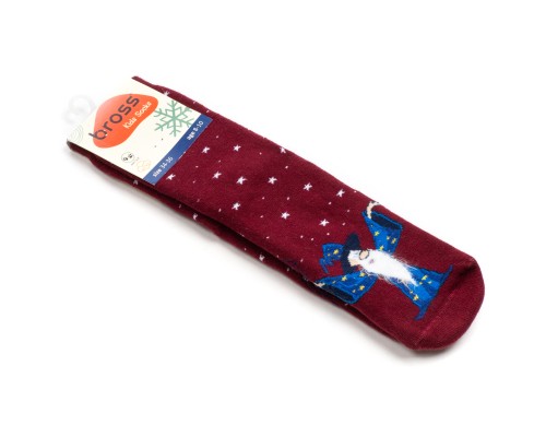 Шкарпетки дитячі Bross махрові з чарівником (10196-4-darkred)