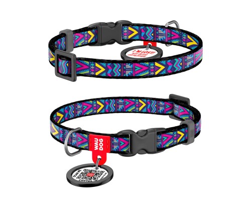 Нашийник для тварин WAUDOG Nylon з QR паспортом 