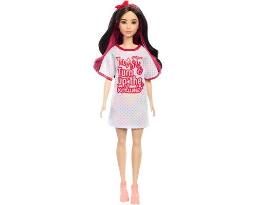 Лялька Barbie Fashionistas в блискучій сукні-футболці (HRH12)