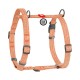 Шлея для собак WAUDOG Н-подібна Re-cotton з QR паспортом, світловідбивна M помаранчева (25924)