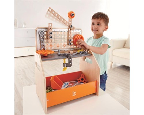 Конструктор Hape Junior Inventor Науковий верстак настільний 58 деталей (E3028)