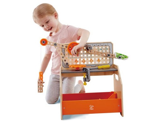 Конструктор Hape Junior Inventor Науковий верстак настільний 58 деталей (E3028)