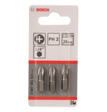 Набір біт Bosch Extra-Hart PH2, 25мм, 3шт (2.607.001.511)