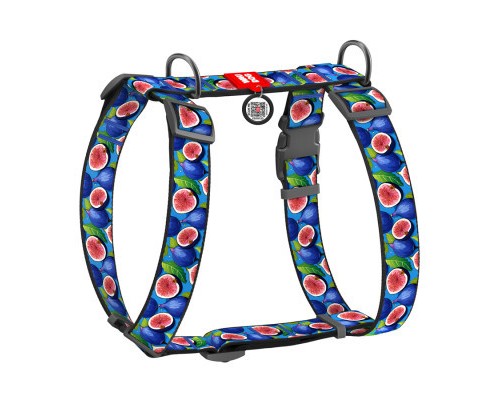Шлея для собак WAUDOG Nylon з QR-паспортом анатомічна H-подібна 
