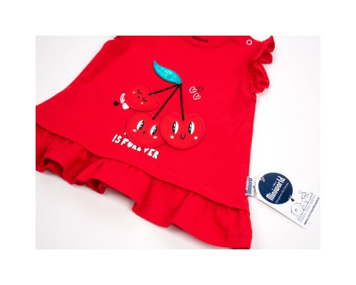 Набір дитячого одягу Miniworld з вишеньками (15537-80G-red)