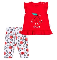 Набір дитячого одягу Miniworld з вишеньками (15537-80G-red)