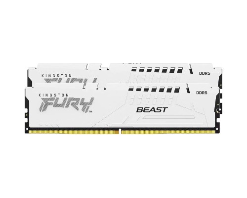 Модуль пам'яті для комп'ютера DDR5 64GB (2x32GB) 6400 MHz Beast White XMP Kingston Fury (ex.HyperX) (KF564C32BWK2-64)