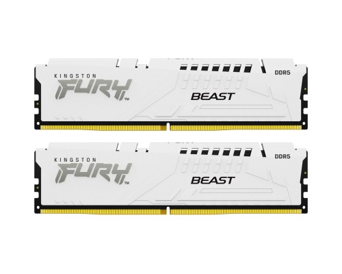 Модуль пам'яті для комп'ютера DDR5 64GB (2x32GB) 6400 MHz Beast White XMP Kingston Fury (ex.HyperX) (KF564C32BWK2-64)