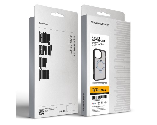 Чохол до мобільного телефона Armorstandart Unit Stand Apple iPhone 16 Pro Max Black (ARM78736)
