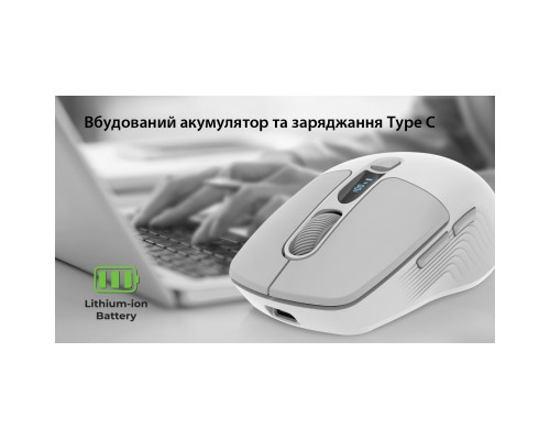 Мишка REAL-EL RM-480W Wireless/Bluetooth White (EL123200050)