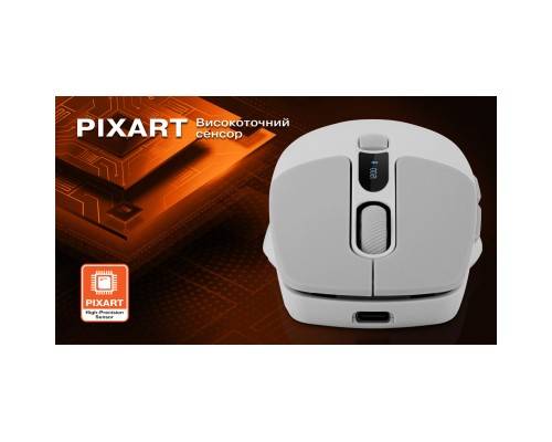 Мишка REAL-EL RM-480W Wireless/Bluetooth White (EL123200050)