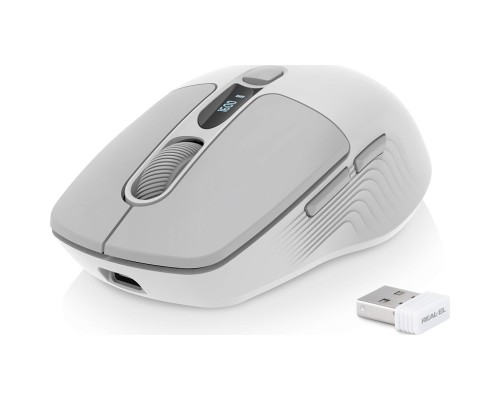 Мишка REAL-EL RM-480W Wireless/Bluetooth White (EL123200050)