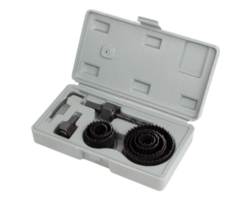 Коронка Sigma по дереву набірна Ø19, 22, 29, 32, 38, 44, 51, 65 мм (кейс) (1520111)