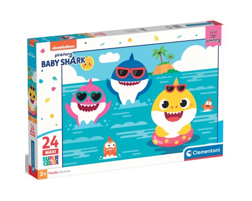 Пазл Clementoni Baby Shark, серія MAXI, 24 елементи (28519) Пазл Clementoni Baby Shark, серія MAXI, 24 елементи (28519)