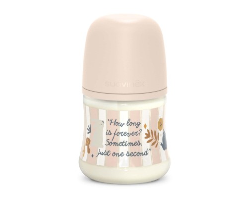Пляшечка для годування Suavinex Wonderland 150 мл, фізіологічна, повільний потік, рожева (308744)