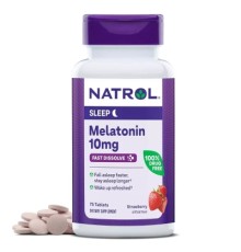 Амінокислота Natrol Мелатонін швидкорозчинний, 10 мг, смак полуниці, Melatonin (NTL07164)