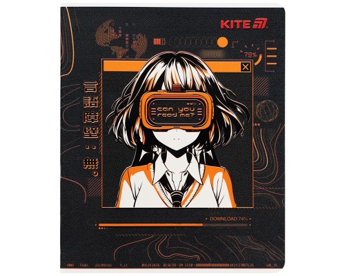 Зошит Kite Anime, 24 аркуші, клітинка (K25-238-1)