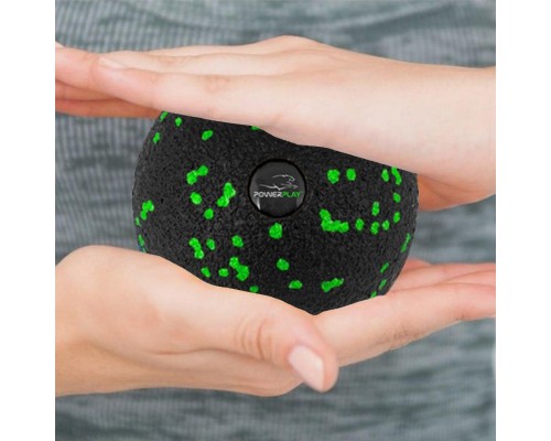 Масажний м'яч PowerPlay PP-4350 Epp Massage Ball (d8) Чорно/Зелений (PP-4350_Green_d8)