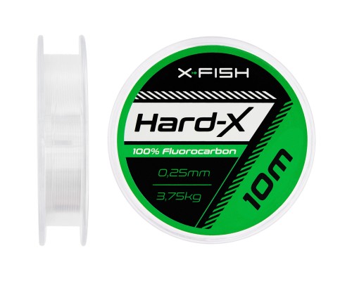 Флюорокарбон X-Fish Hard-X 10m (clear) 0.25mm 3.75kg (1917.03.68)