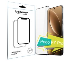 Скло захисне BeCover Poco F7 Pro Black (713416)