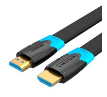 Кабель мультимедійний HDMI to HDMI Flat 1.5m black Vention (AAKBG)