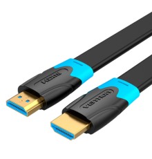 Кабель мультимедійний HDMI to HDMI Flat 1.5m black Vention (AAKBG)