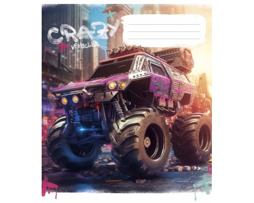 Зошит Школярик Monster trucks 48 аркушів лінія (048-3283L)
