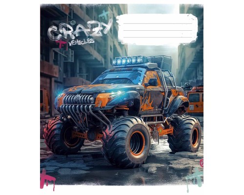 Зошит Школярик Monster trucks 48 аркушів лінія (048-3283L)