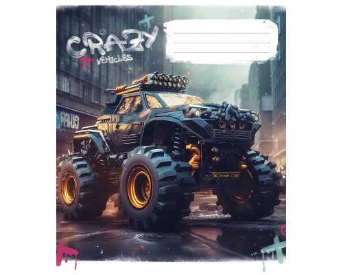 Зошит Школярик Monster trucks 48 аркушів лінія (048-3283L)