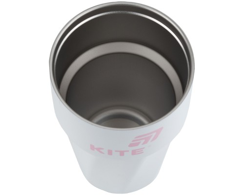 Термокружка Kite 450 мл біло-рожева (K25-1220-3)