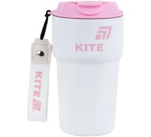 Термокружка Kite 450 мл біло-рожева (K25-1220-3)