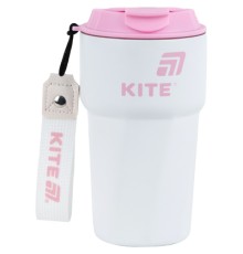Термокружка Kite 450 мл біло-рожева (K25-1220-3)
