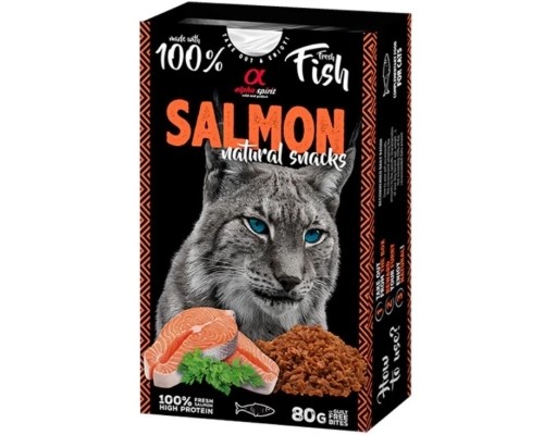Ласощі для котів Alpha Spirit Cat Salmon Natural Snacks з лососем 80 г (8436586311773)